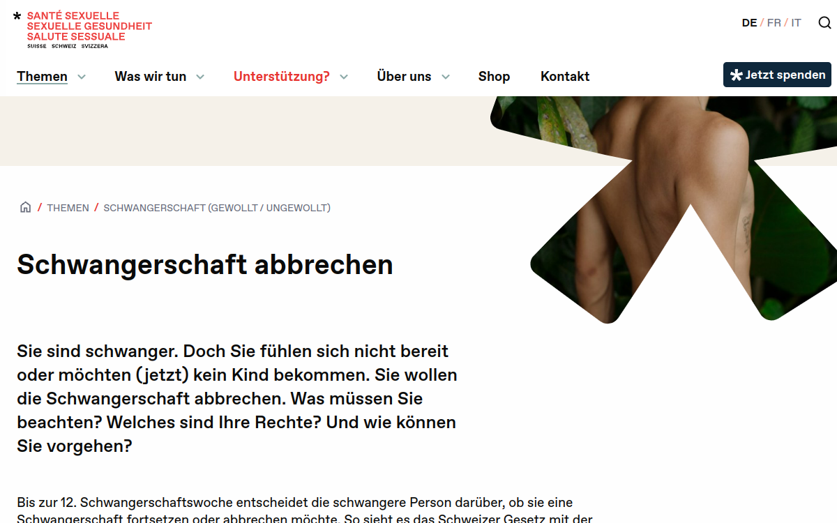 Schwangerschaft abbrechen